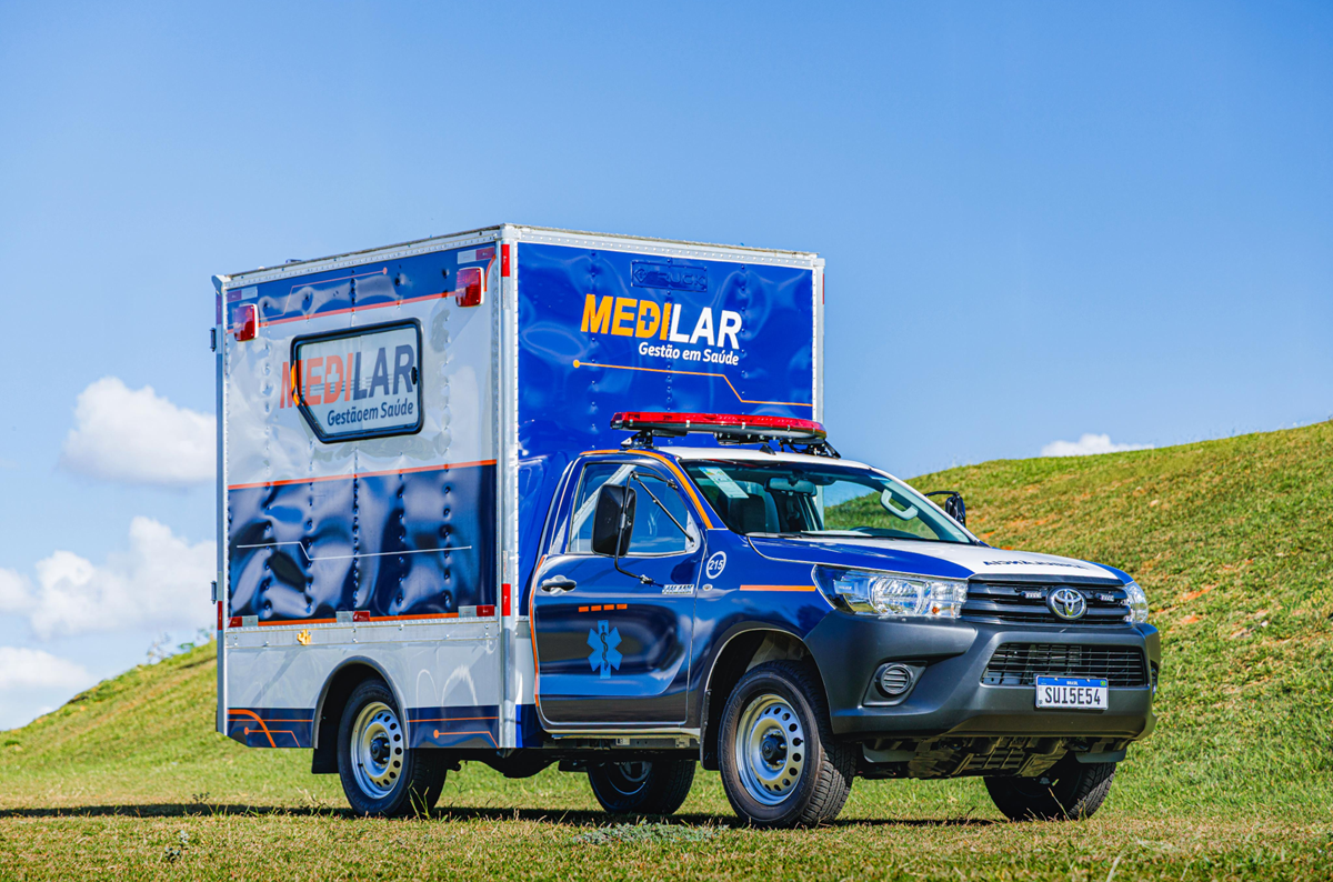 Ambulância 4X4 da Medilar chega mais longe, independente do terreno